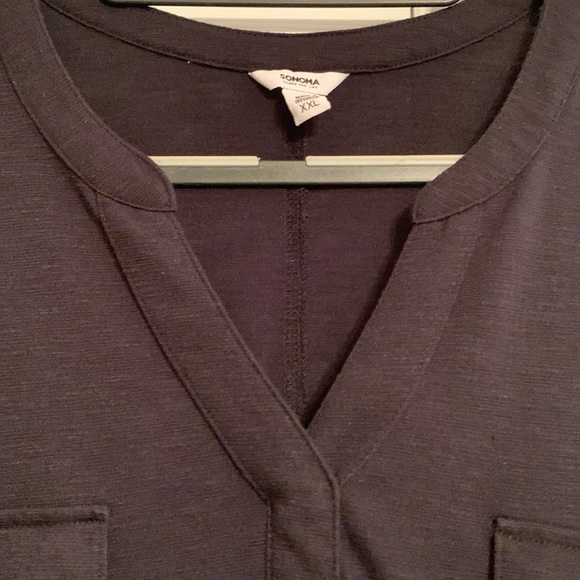 Sonoma, Henley style V-neck top, size XXLarge, EUC - Picture 4 of 7
